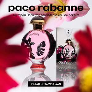 Gratis sample Paco Rabanne Invictus Olympéa Flora (damesgeur) via Facebook
