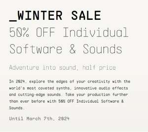 Arturia Winter Sale (50% korting op software en sounds)