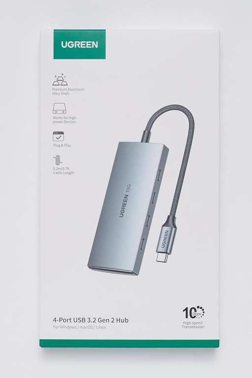UGREEN USB_C Hub 10Gbps 4 poorts voor €25 @ Amazon NL