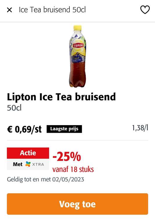 [GRENSDEAL COLRUYT BELGIË] Ice Tea 0,5l voor €0,52
