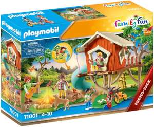 PLAYMOBIL Family Fun 71001 Avonturenboomhut met glijbaan, led-kampvuur, speelgoed voor kinderen vanaf 4 jaar