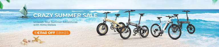 HIMO Crazy Summer Sale op elektrische (vouw-)fietsen @HimoBikes