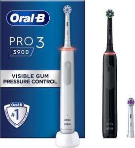 Oral-B Pro 3 - 3900 - Set van 2 Elektrische Tandenborstels Zwart en Wit