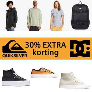 Sale tot -50% + 30% extra korting @ QUIKSILVER + DC shoes