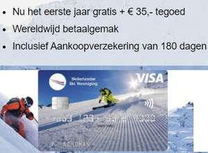 NSkiV Visa Card: 1e jaar Gratis + €35 tegoed @ ICScards.nl