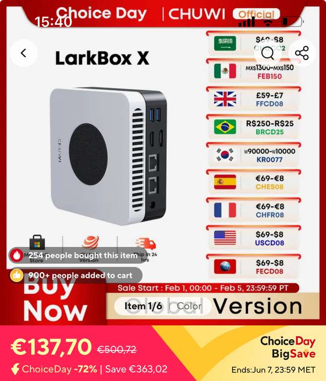 Chuwi Larkbox X N100 Mini PC