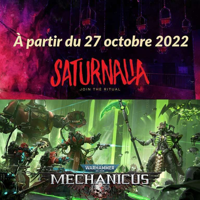 (GRATIS) Saturnalia + Warhammer 40,000 Mechanicus @EpicGames (NU GELDIG!)