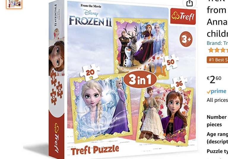 Frozen puzzel 3 in 1