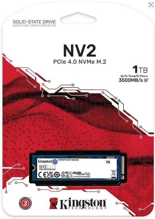 Kingston NV2 SSD 1 TB M.2 2280 PCIe 4.0 x4 NVMe