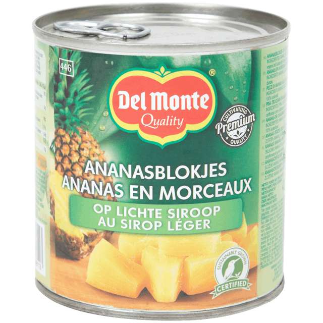 Del Monte Ananas blokjes op lichte siroop (435 gram) @ Action
