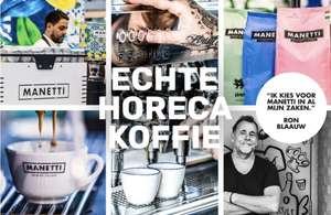 10% korting op horeca koffie van Manetti @ CoffeeMeister