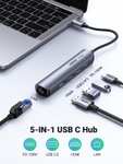 UGREEN 5 IN 1 USB C Hub HDMI 4K@60Hz Gigabit Ethernet PD 100W 2 USB 3.0