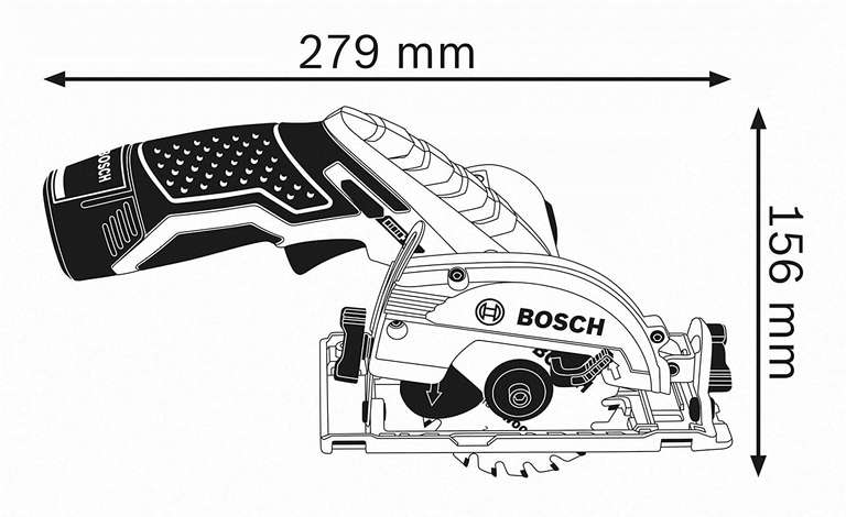 Bosch GKS 12 V-26 accu handcirkelzaag 12V Li-ion inclusief 2x 3,0 Ah accu's, Lader en L-BOXX