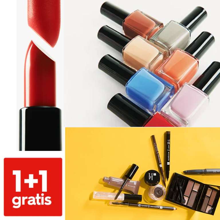 HEMA: lipstick & -gloss - nagellak - wenkbrauw make-up = 1+1 gratis