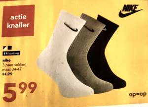 Nike 3 paar sokken bij Scapino