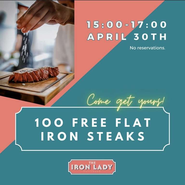 Gratis Flat Iron Steak @TheIronLady