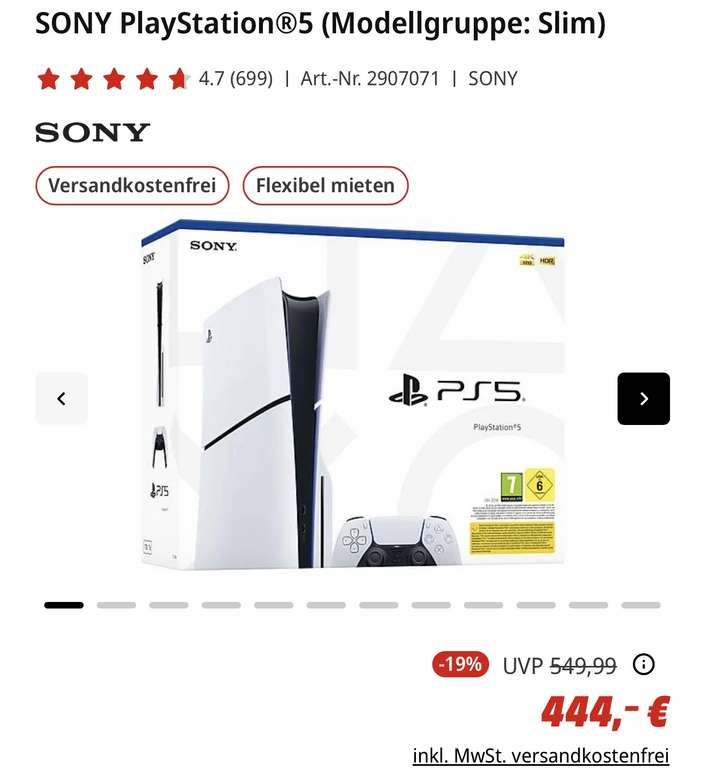 PS5 Slim - grensdeal Mediamarkt Duitsland (Sony Playstation 5 slim)