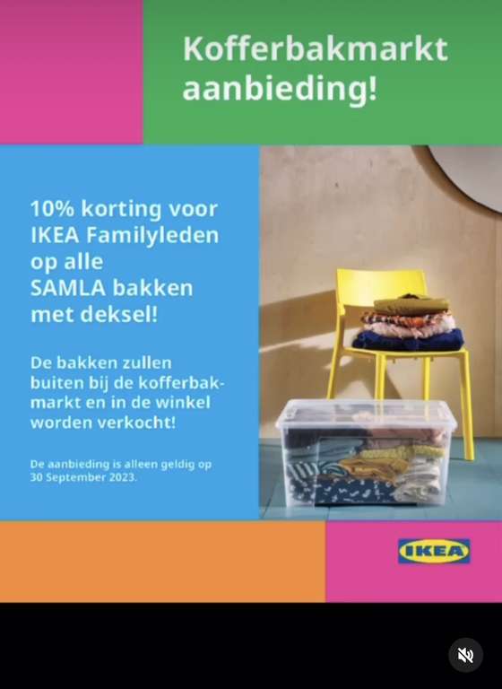 IKEA Amsterdam 10% IKEA familykorting op alle samla bakken met deksel zaterdag 30 september