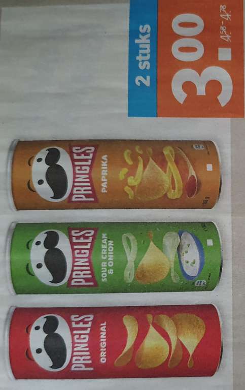 Pringles 2 voor €3 @ Albert Heijn volgende week