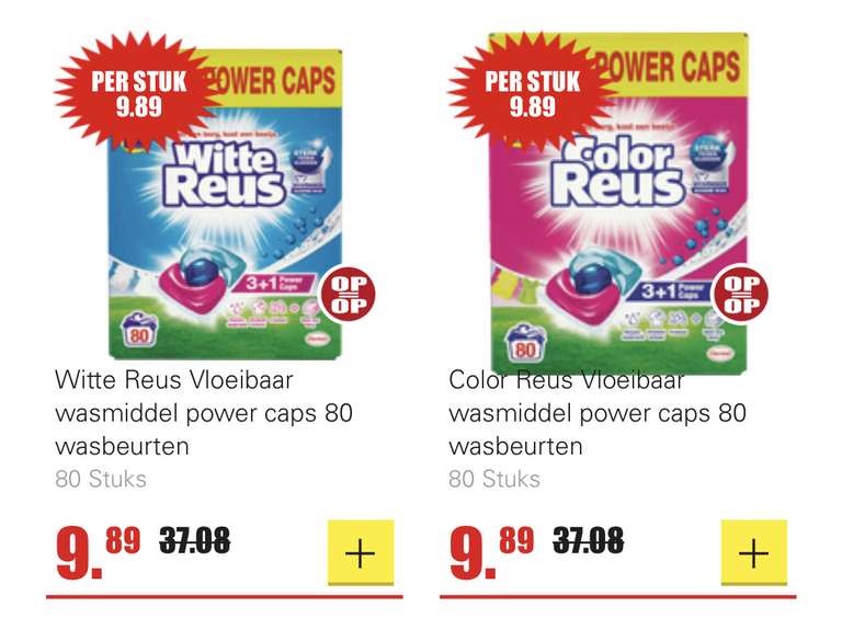 Witte Reus / Color Reus Power Caps