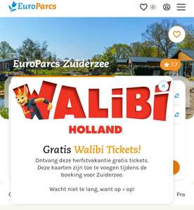Gratis Walibi Tickets bij een boeking EuroParcs Zuiderzee