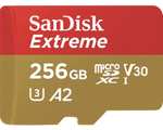SanDisk Extreme microSD 256gb A2, C10, V30, U3