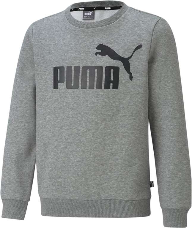 Puma ESS Big Logo Crew Jongens Sweater Grijs