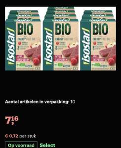 (Prijsfout) Isostar Bio Energy Fruit Bar Apple Raspberry