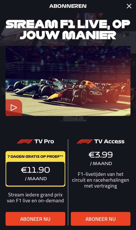 F1 TV | 7 dagen (eerste race weekend) GRATIS