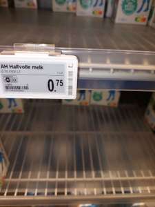 AH 1 liter halfvolle melk AH van 1.19 voor 0.75? Lokaal?Mierlo