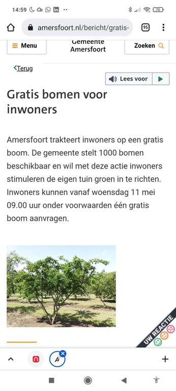 [Lokaal] Gratis boom in Amersfoort
