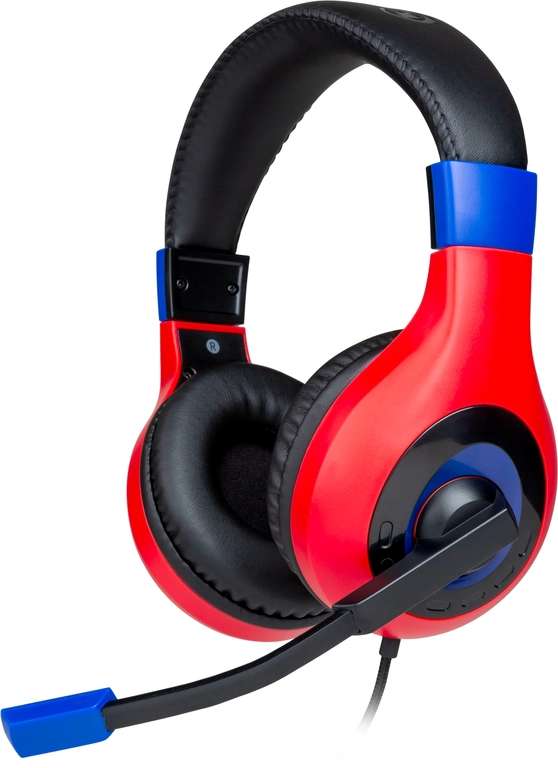 Bigben Wired Stereo Gaming Headset V1 Rood/Blauw voor Nintendo Switch