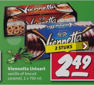 2x Viennetta Ijstaart voor 2,49 bij Nettorama