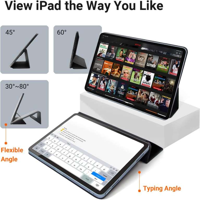 Magnetische hoesje voor de iPad Pro 12.9inch ook voor iPad Pro 11 inch/iPad Air 4e & 5e 11