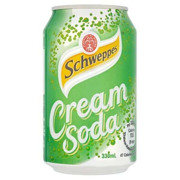 3x Schweppes Cream Soda frisdrank 330ml
