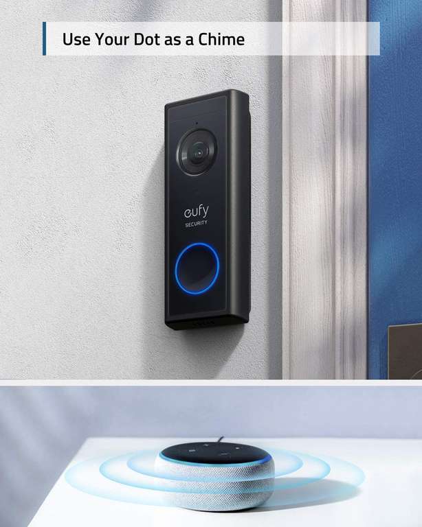 Eufy Video Doorbell Slim Batterij 1080p met Gong (Prime)
