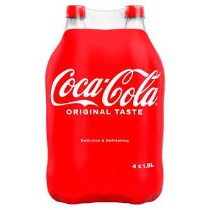 Coca Cola 4x1.5L (gratis verzending naar afhaalpunt + nieuwe locaties!)