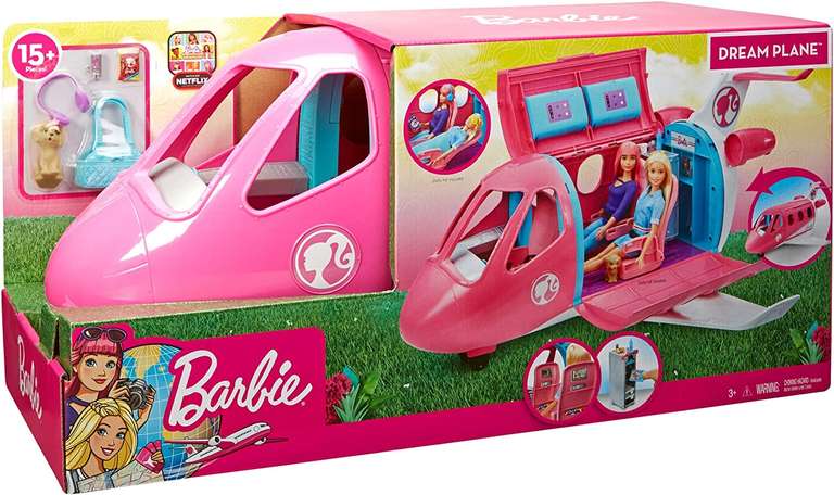 Barbie droomvliegtuig met pilotenpop voor €56,43 @ Amazon NL