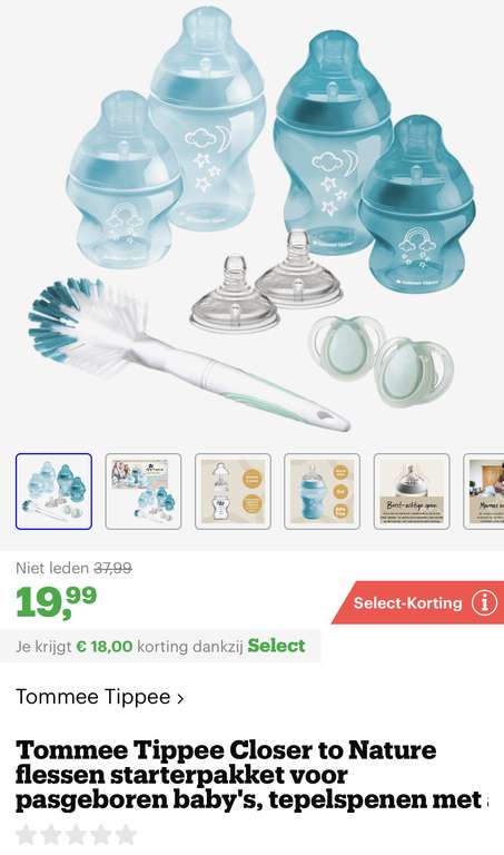 [select deal bol.com] Tommee Tippee Closer to Nature flessen starterpakket €19,99