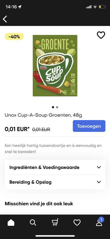 Cup a soup groenten (Nijmegen)