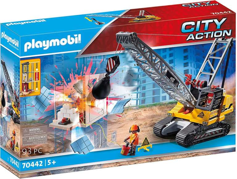 Playmobil - 70442 City Action Kabelgraafmachine met bouwonderdeel