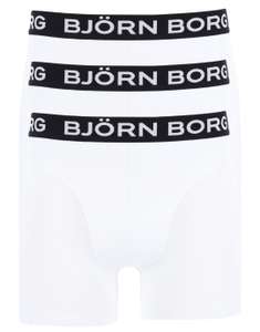 Bjorn Borg boxershorts Essential (3-pack), heren boxers normale lengte, wit. Maat M, L, XL en XXL (€4,- per stuk)