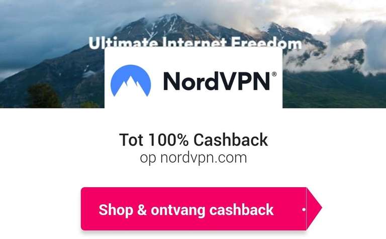 100% Cashback voor nieuwe klanten bij NordVPN!
