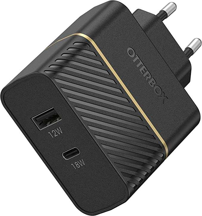 OtterBox Dual Port Fast Charge 30W oplader (USB-C PD 18W + USB-A 12W) voor €9,95 @ Amazon.nl