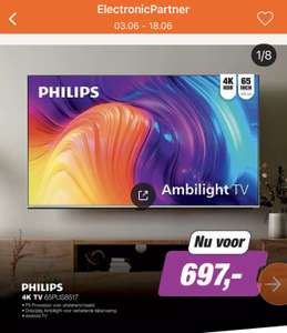 Philips 65PUS8517 4K TV van €899 voor €697
