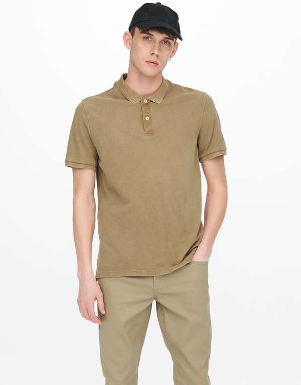 Only & Sons Onstravis Slim Washed Ss Polo Noos heren Polo