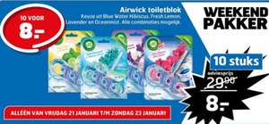 Airwick toiletblok 10 voor €8,00 weekend deal