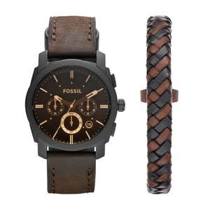 Fossil set: horloge + armband (originele prijs €249)