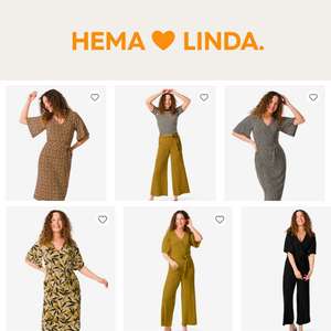 HEMA X LINDA. dameskleding: 27-32% korting = vanaf €17