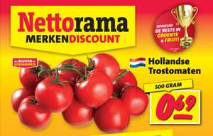 Hollandse trostomaten 500 gram voor €0,69 @Nettorama en @Boni